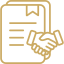agreement Hands shaking with document icon